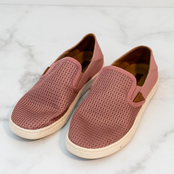 Olukai Shoes - OluKai Shoes Womens Size 7 Pehuea Mesh Slip On Comfort Loafer Sneakers Rose
